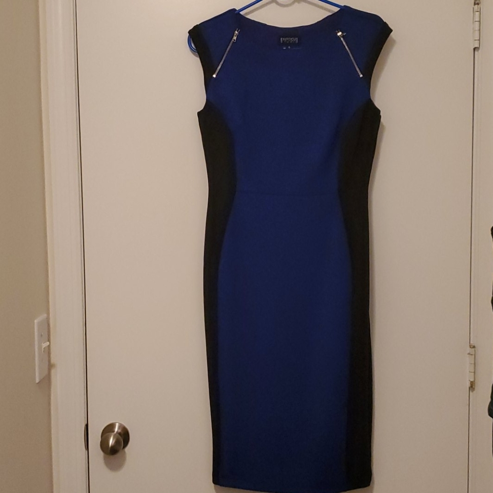 Enfocus Studio Dress Blue/Black Size 6